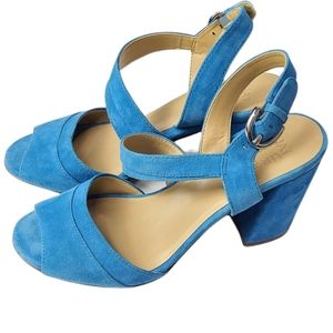 Naturalizer Blue Block Heel Sandals Size 7.5W